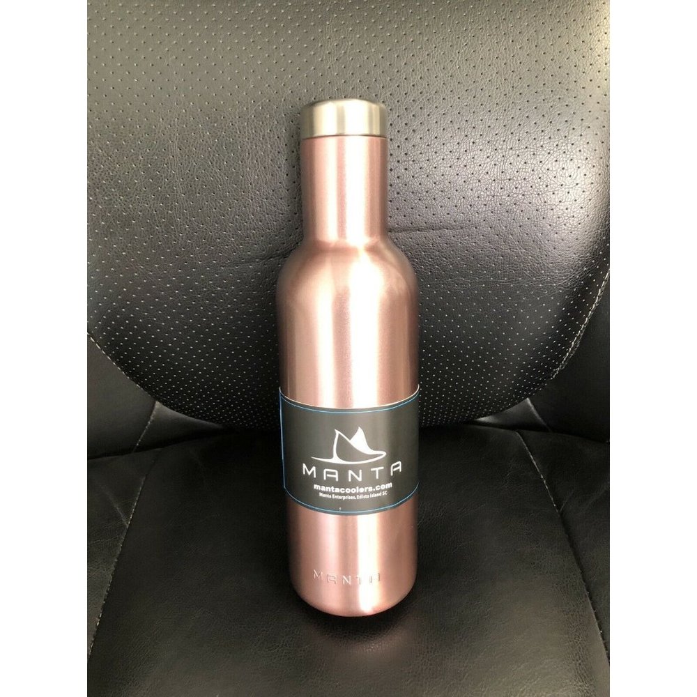 Stainless Steel Food Grade Insulated 26.6 Ounce Bottle Brushed Pink Champagne